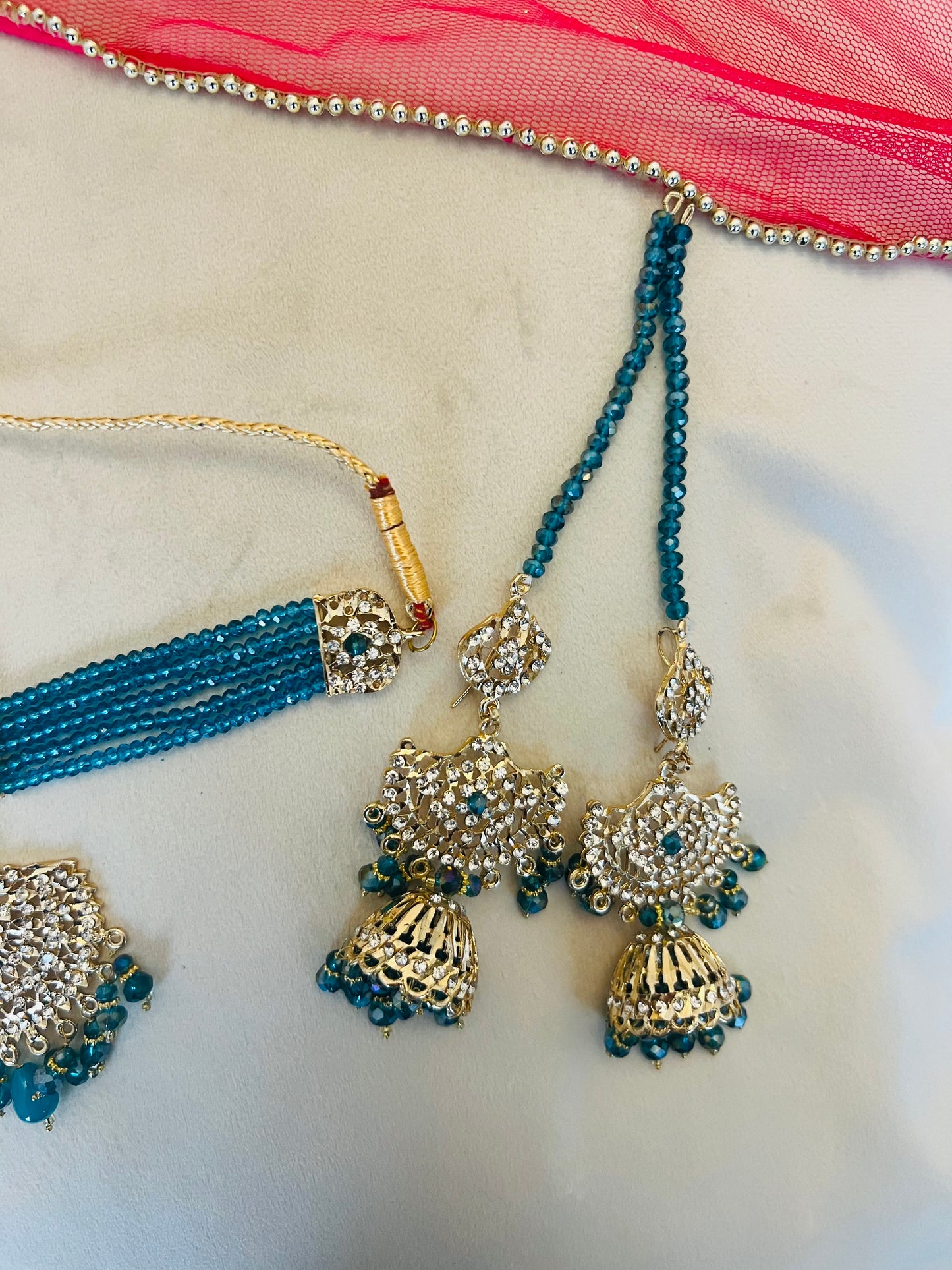 Blue & Gold Jewellery Set