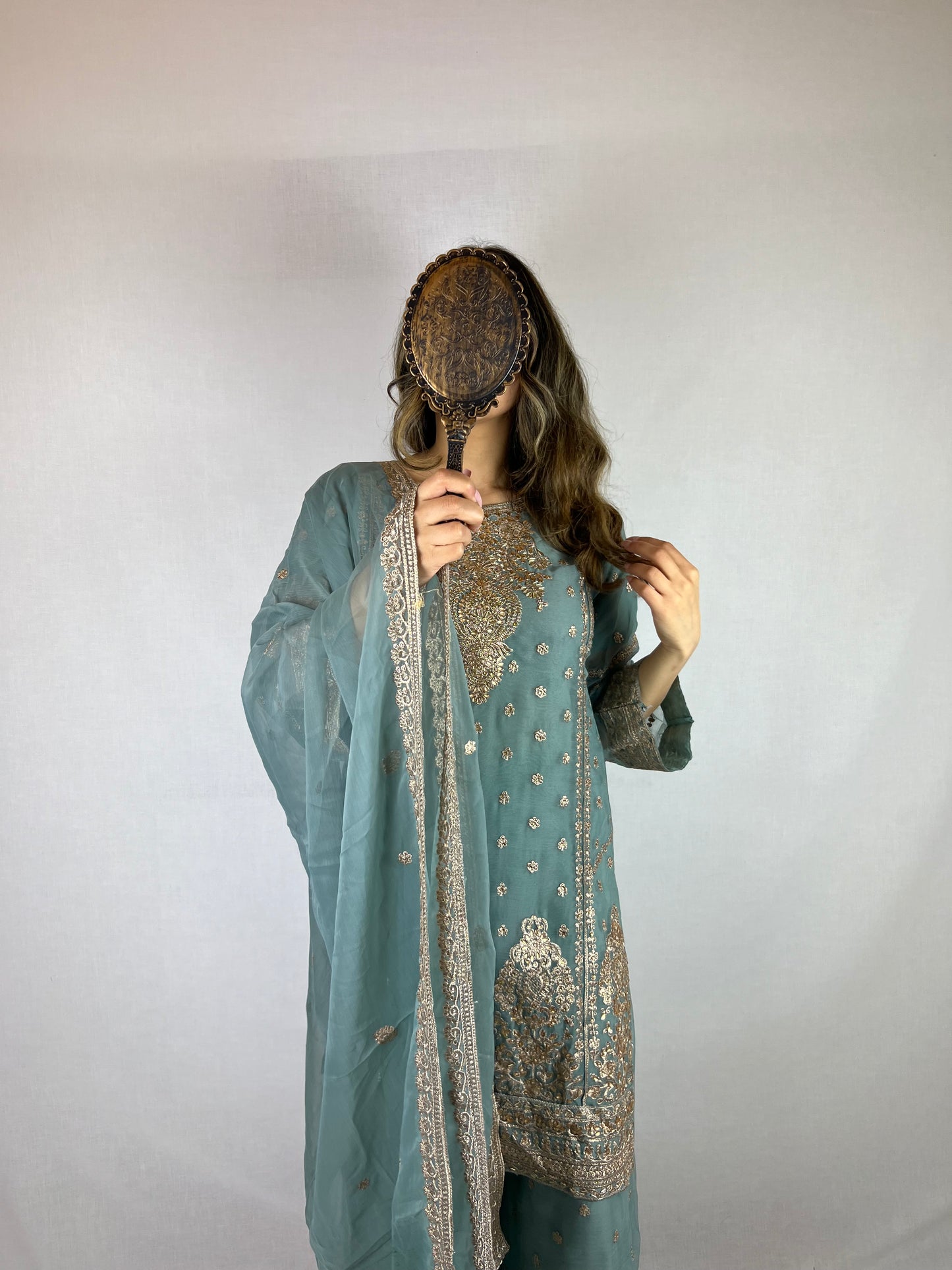 Sapphire Blue Palazzo Suit