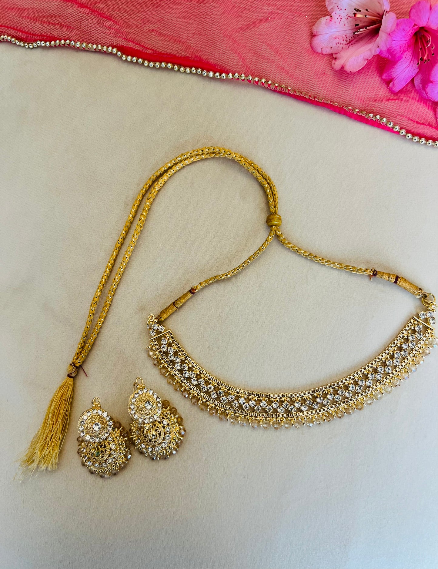 Gold & Diamanté Jewellery Set