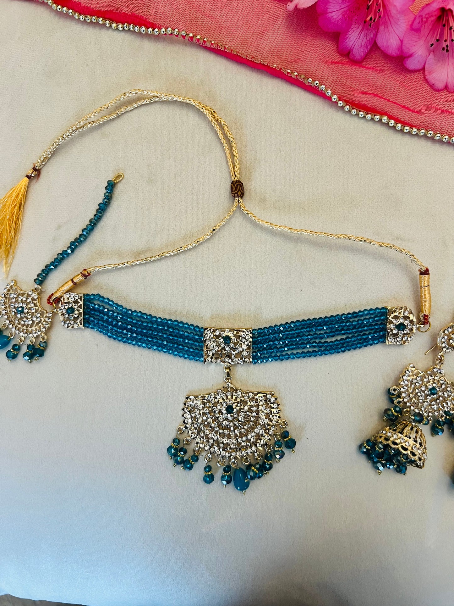 Blue & Gold Jewellery Set