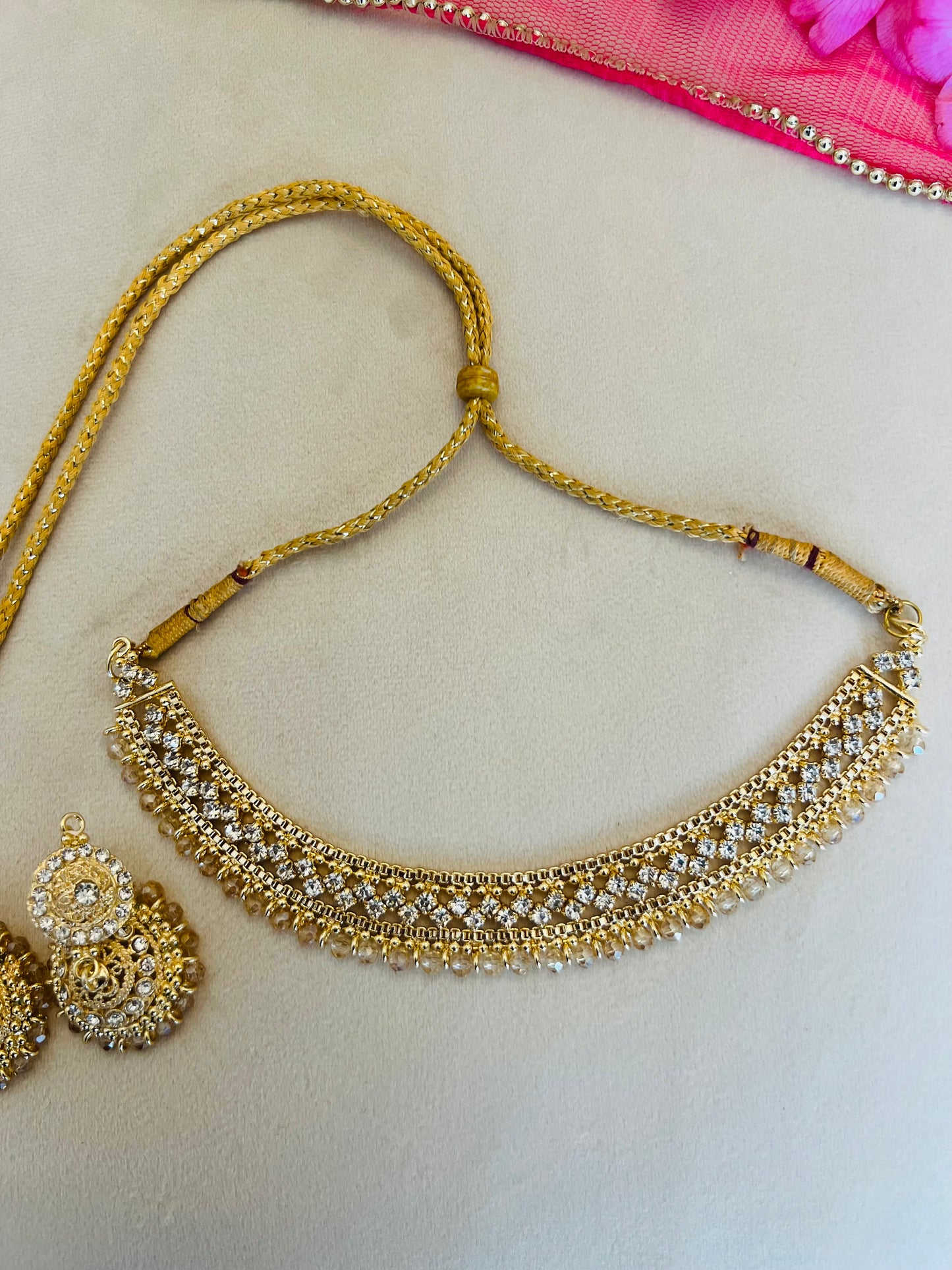 Gold & Diamanté Jewellery Set