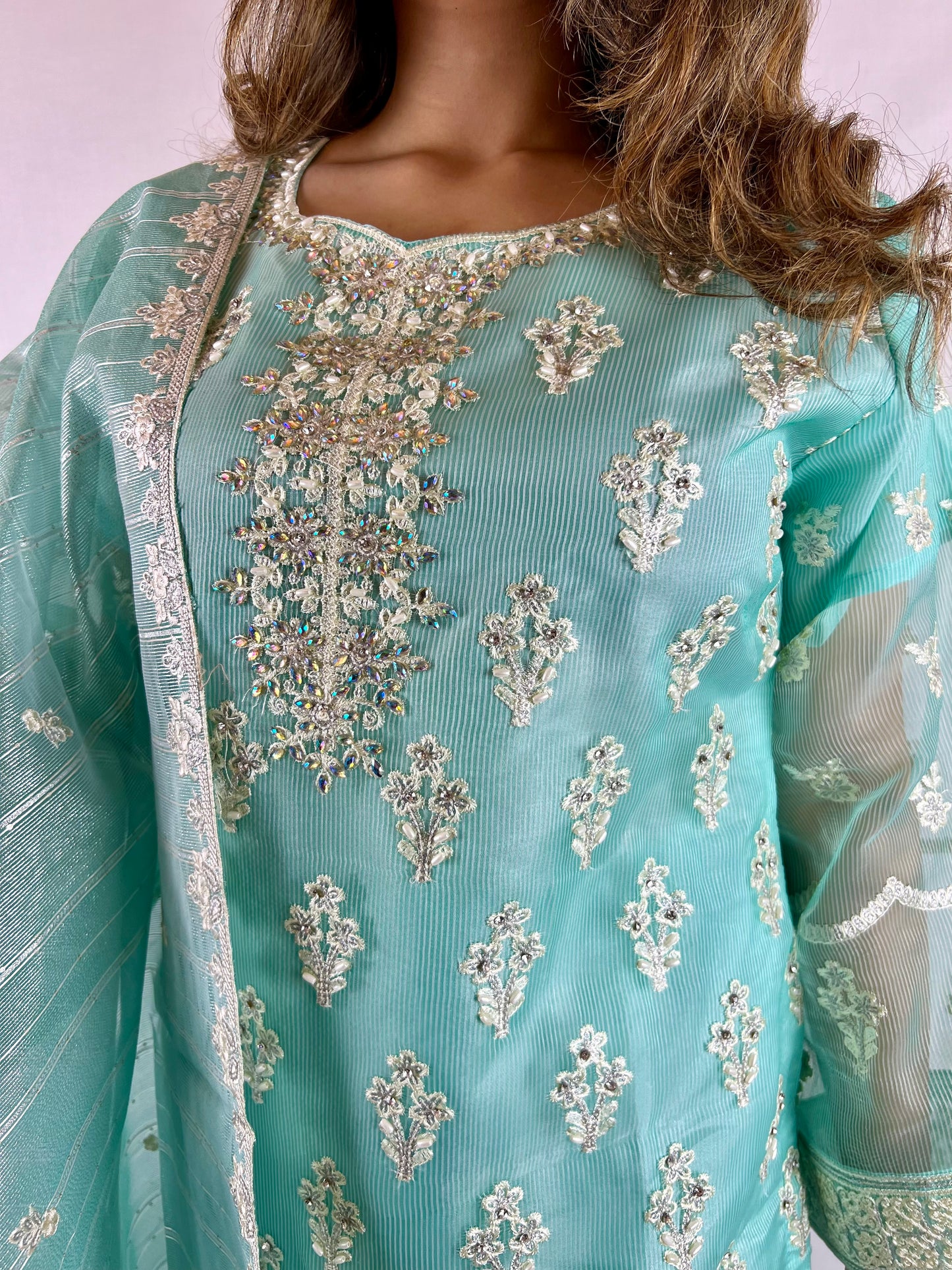 Ice Blue Salwar Kameez