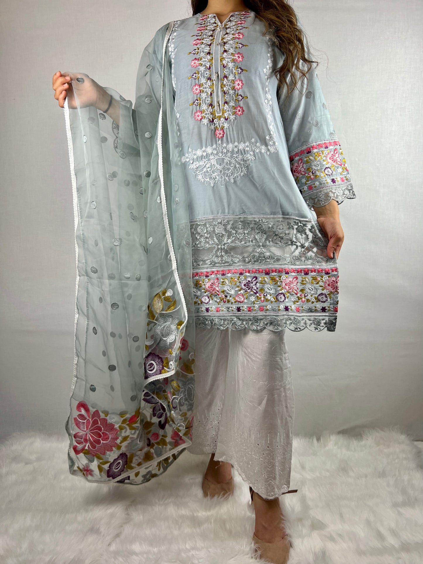 Light Grey Summer Salwar Suit