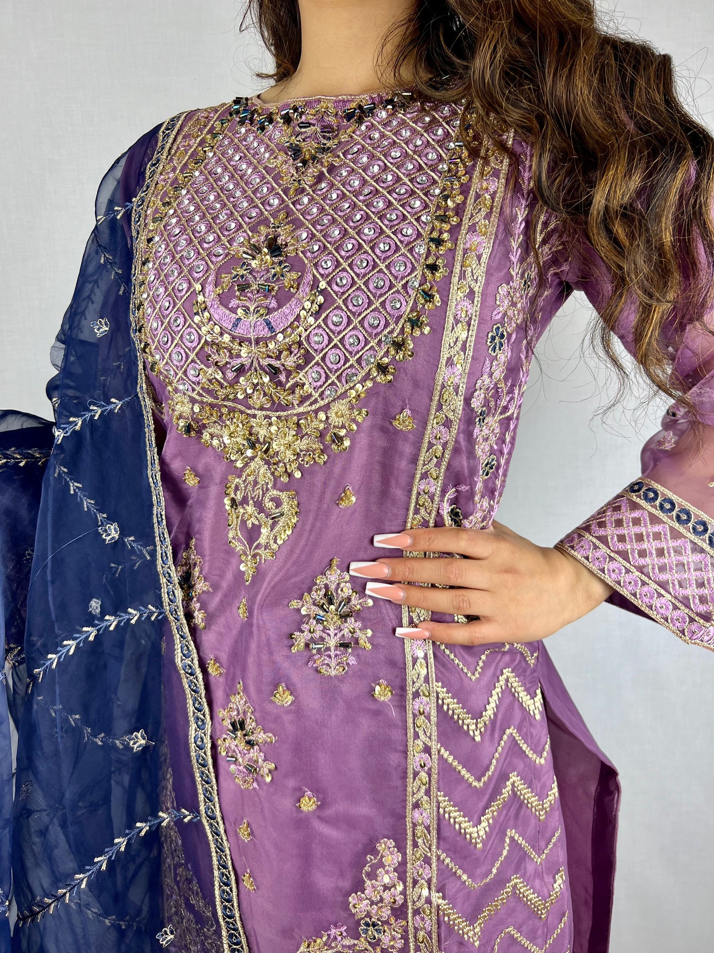 Royal Purple Sharara Suit