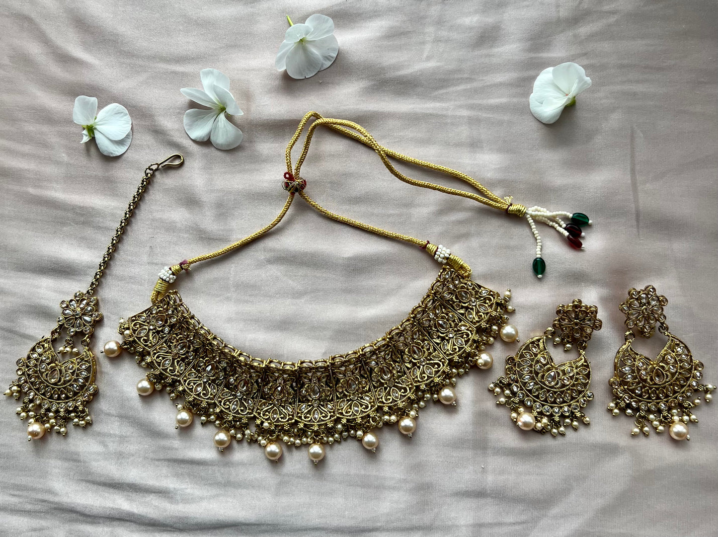 Light Gold & Bronze Jewellery Set