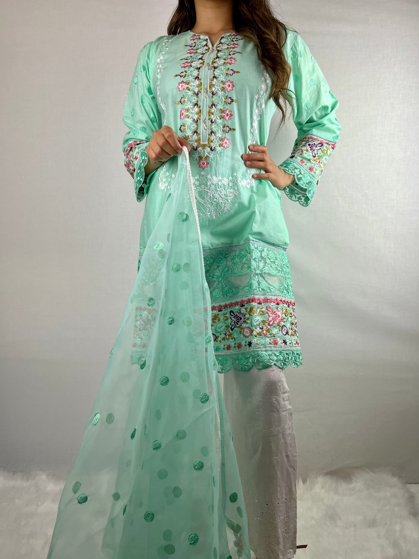 Mint Green Summer Salwar Suit