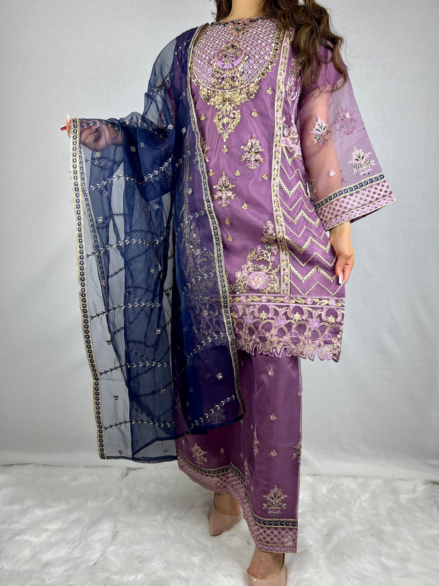 Royal Purple Sharara Suit