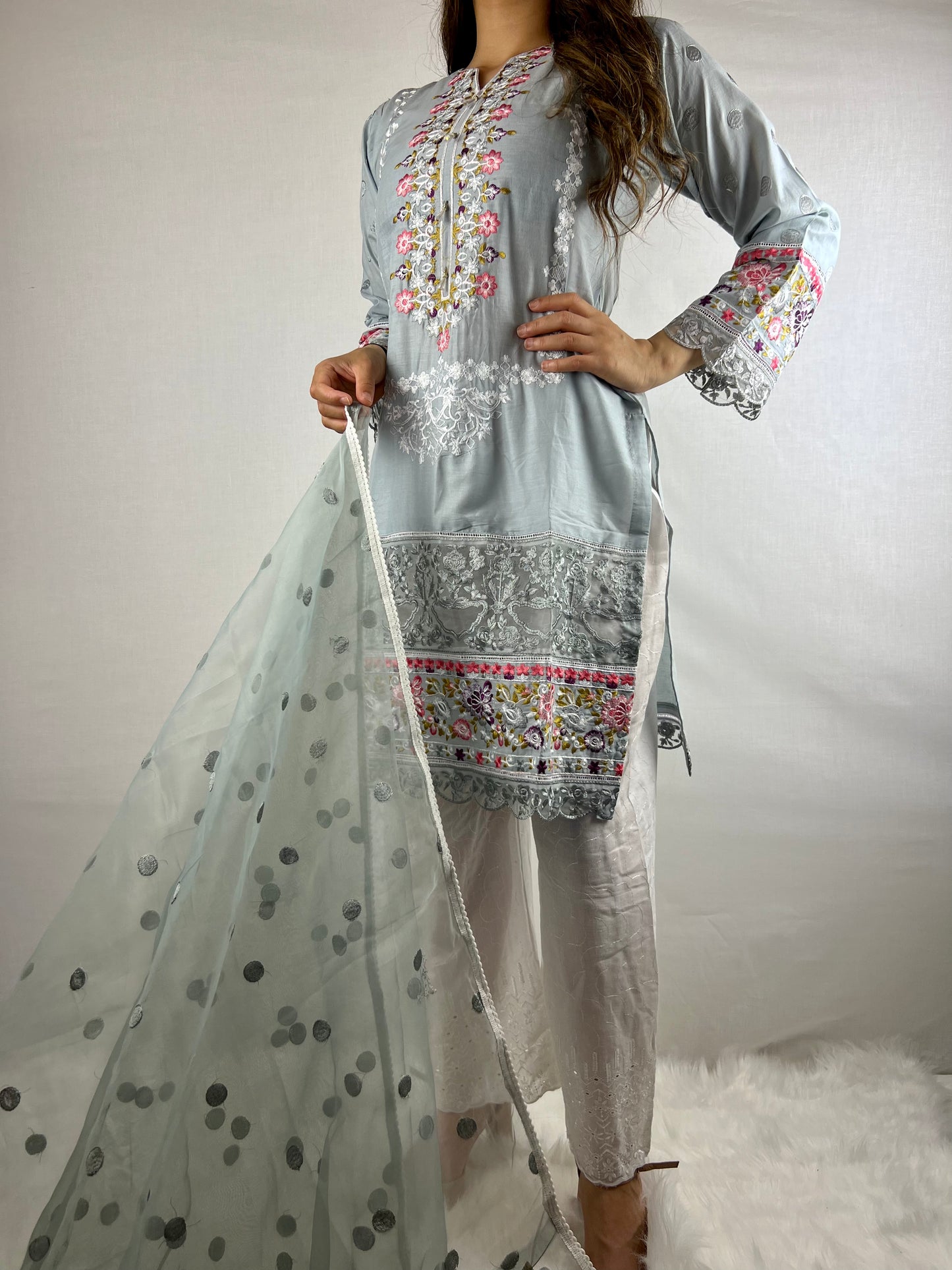Light Grey Summer Salwar Suit