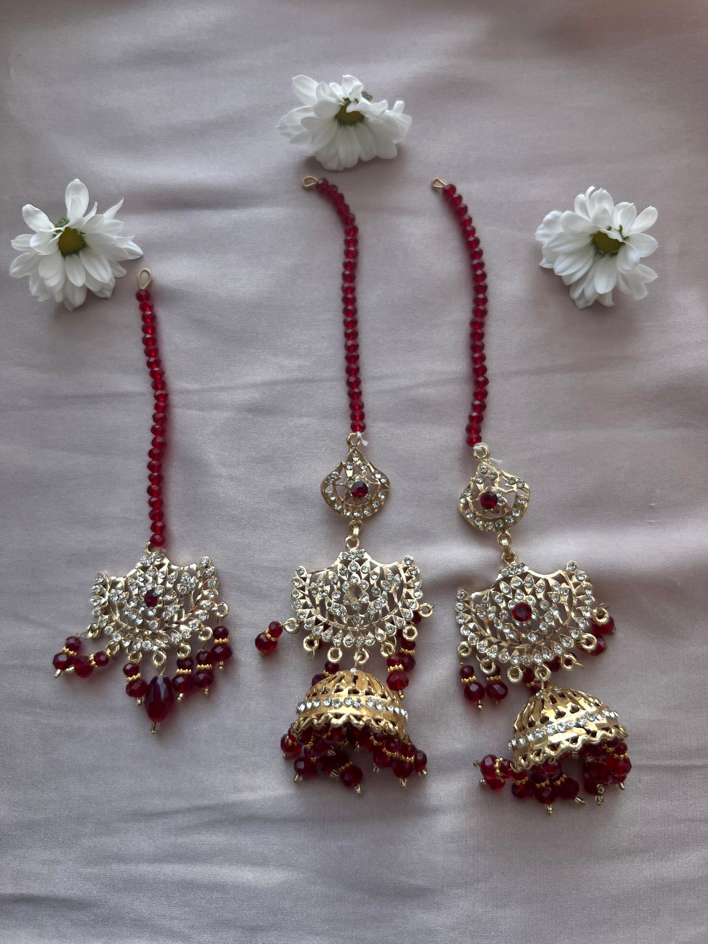 Red & Gold Jewellery Set
