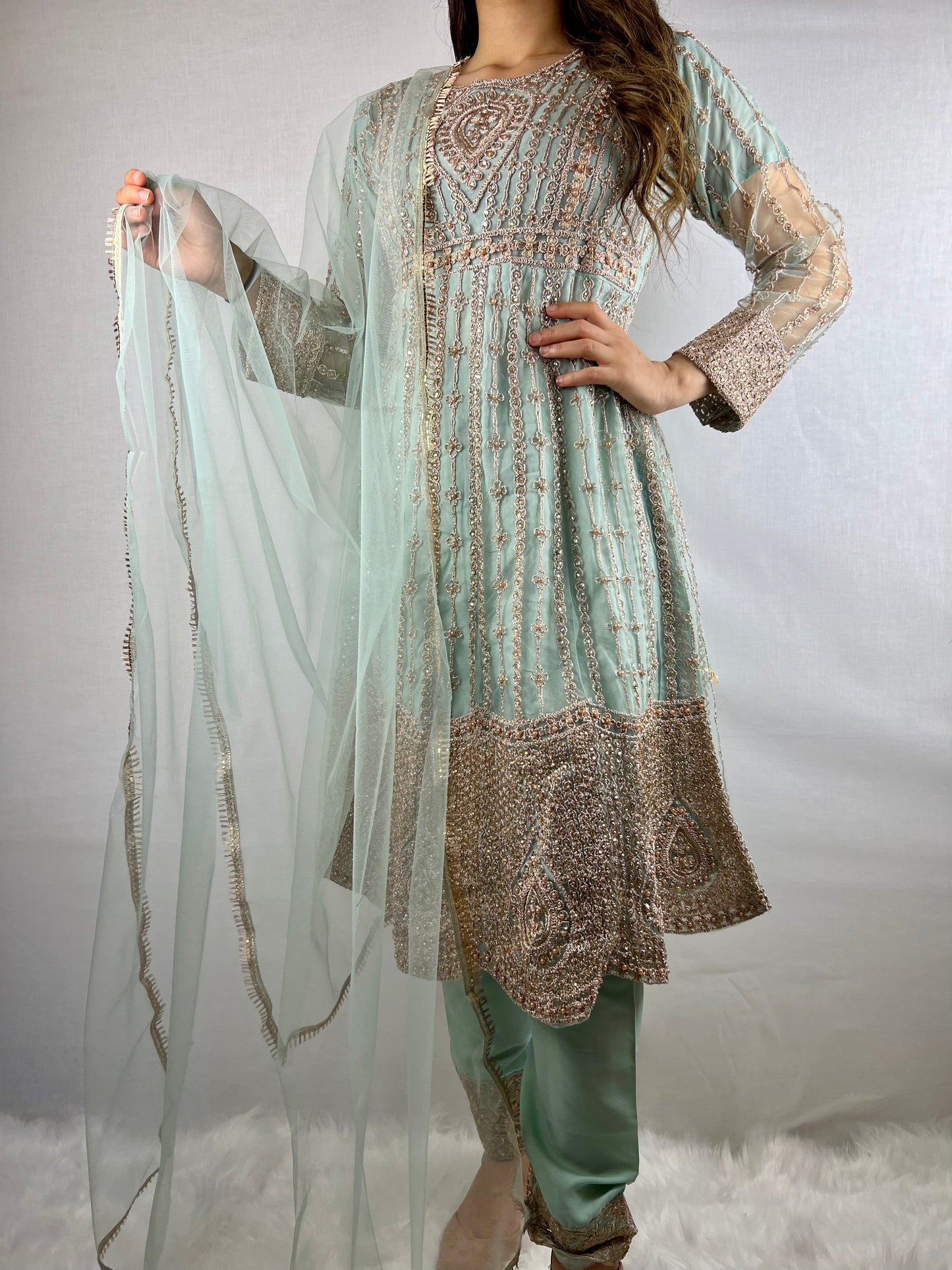 Baby Blue Anarkali Dress