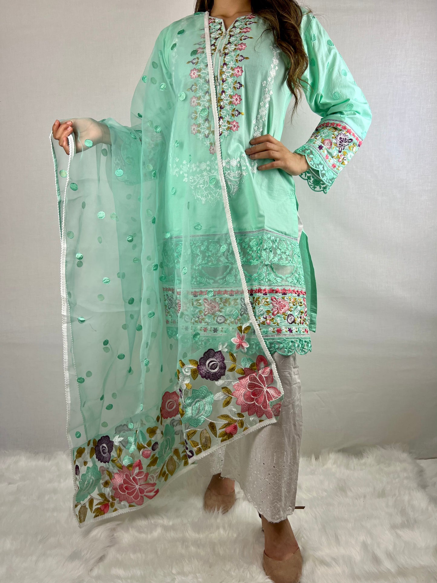 Mint Green Summer Salwar Suit