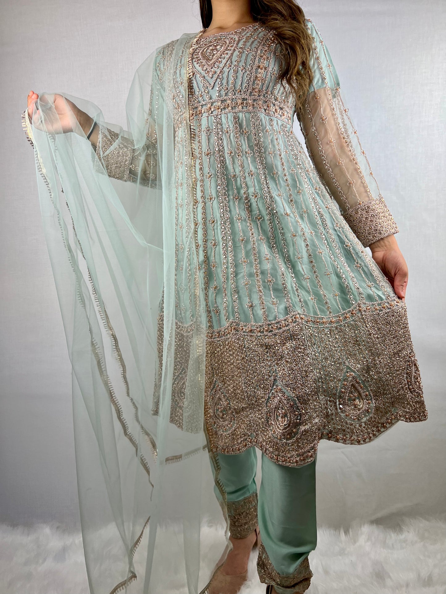 Baby Blue Anarkali Dress