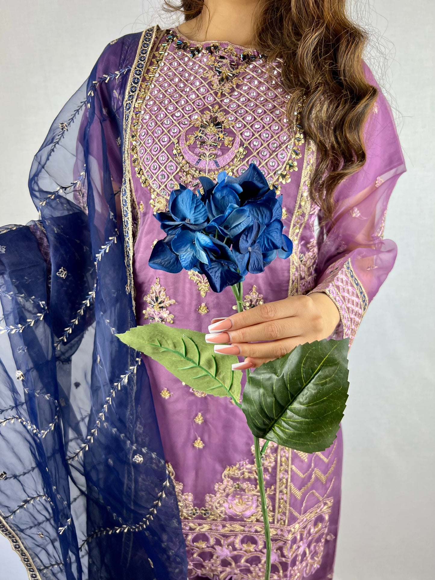 Royal Purple Sharara Suit