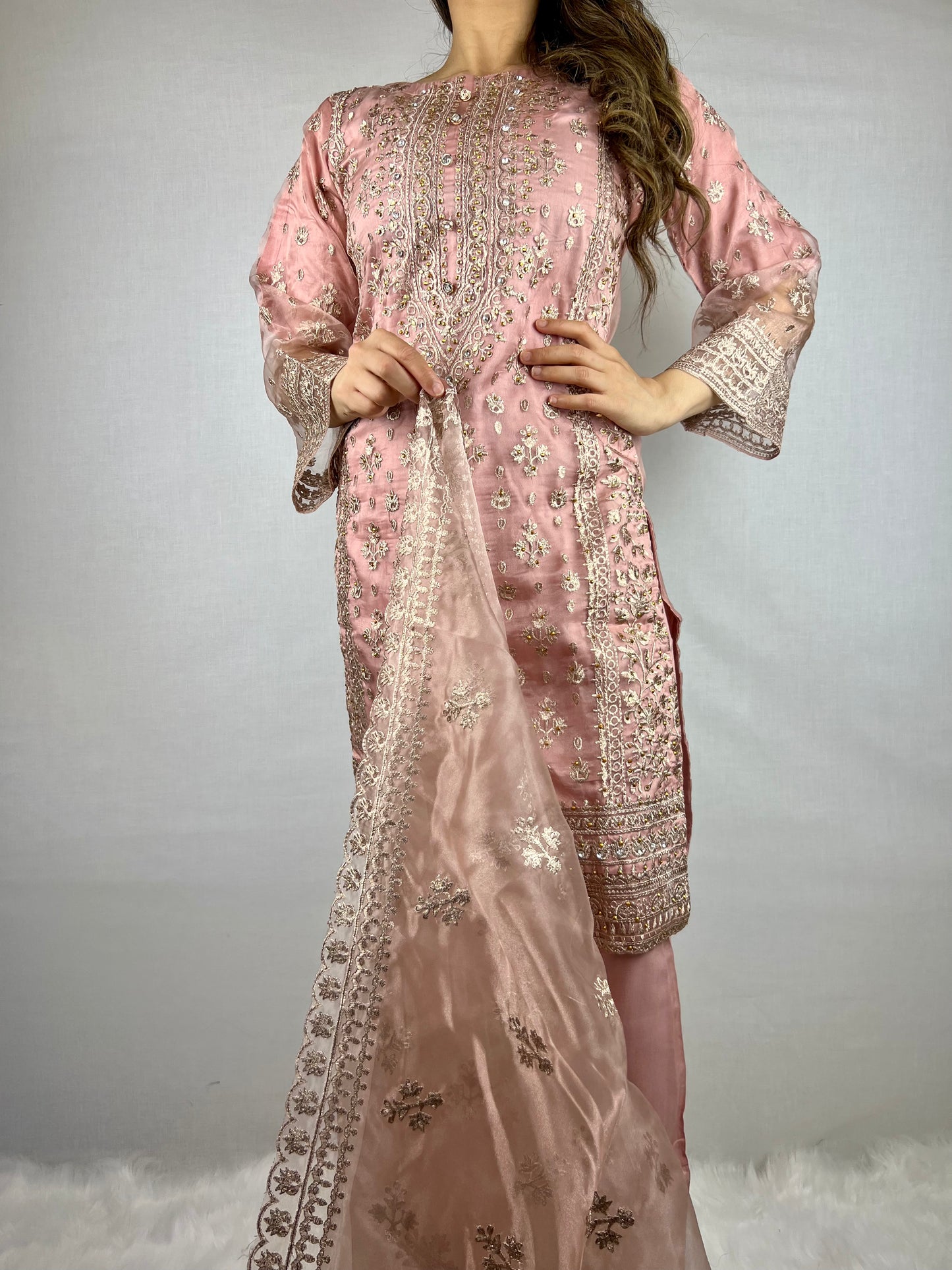 Pretty Pink & Gold Salwar Suit