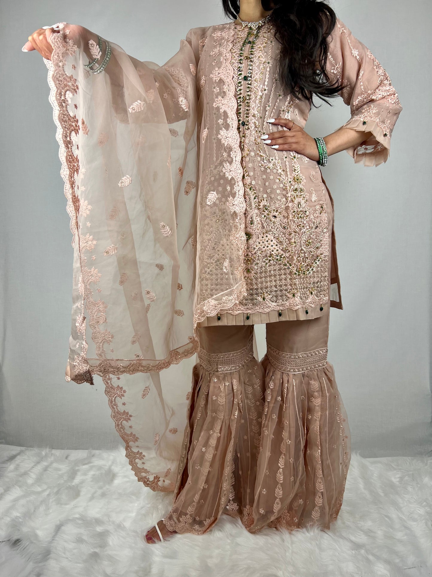 Light Pink Gharara Suit