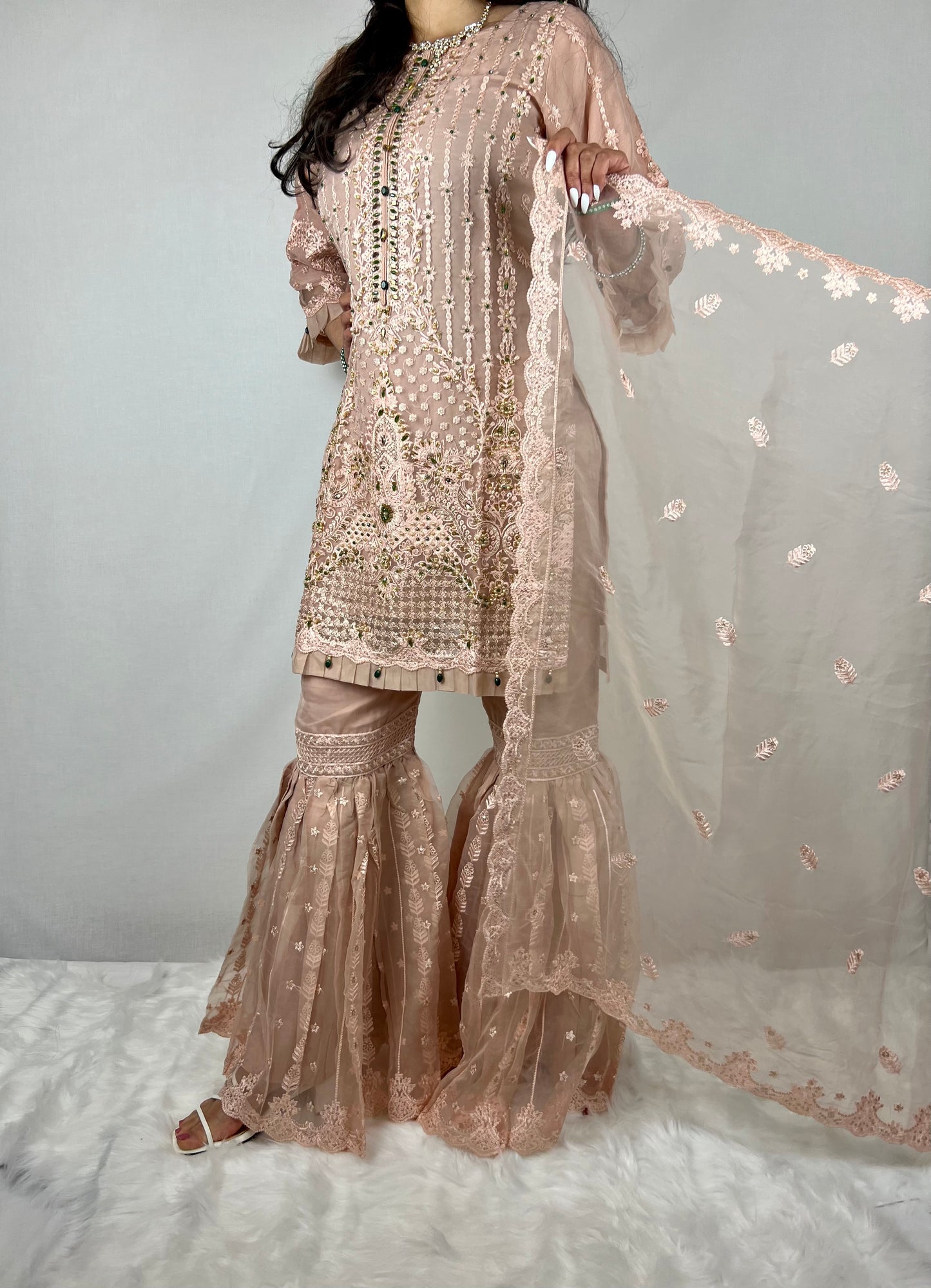Light Pink Gharara Suit