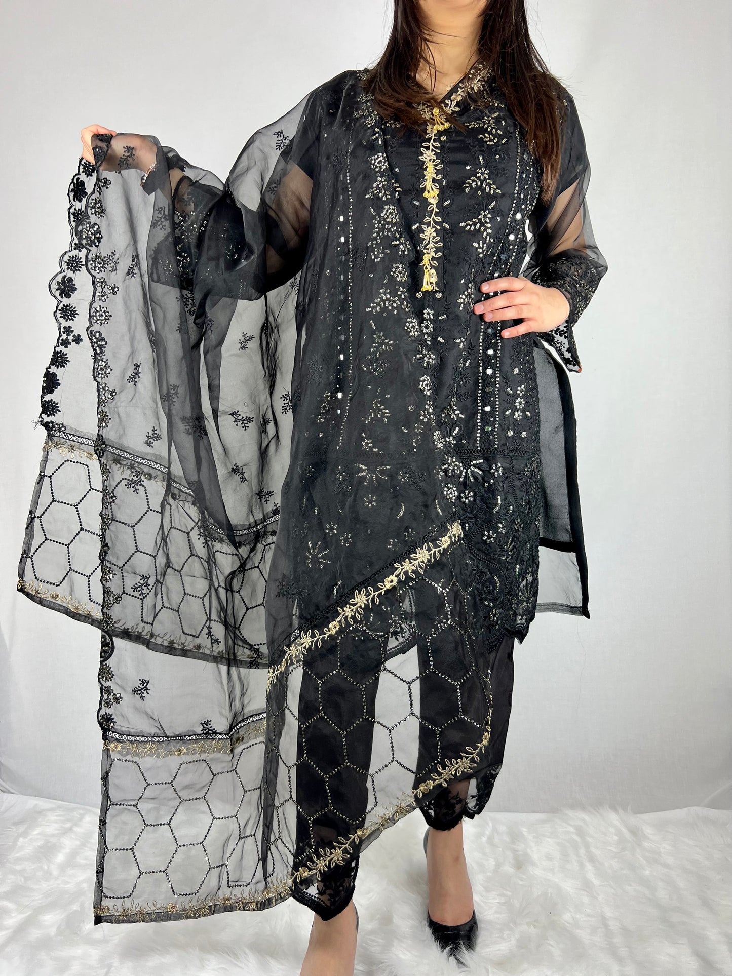 Black Zardozi Salwar Kameez