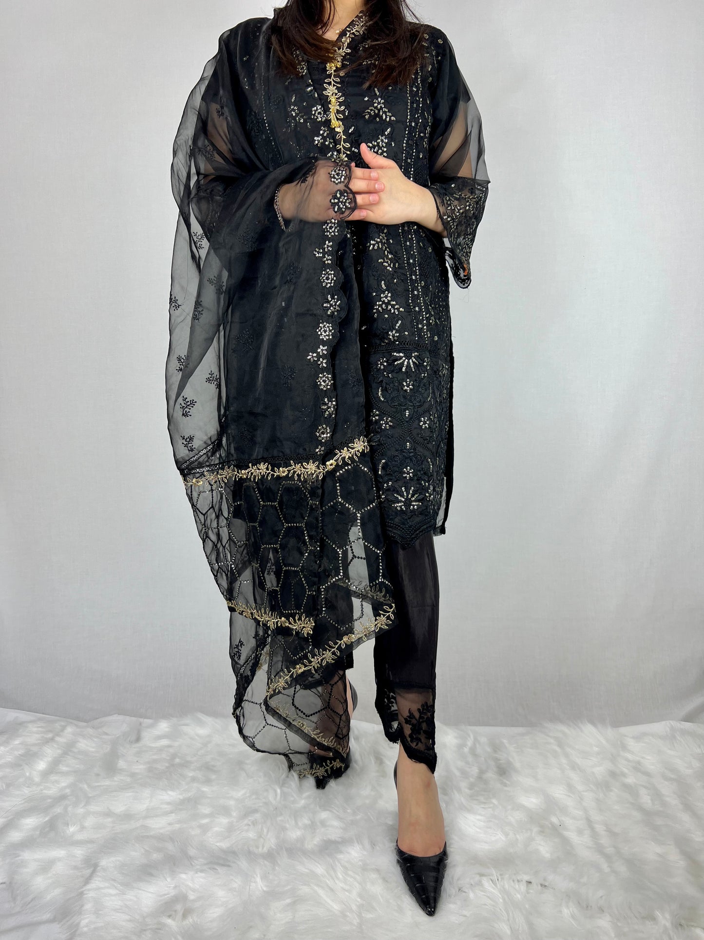 Black Zardozi Salwar Kameez
