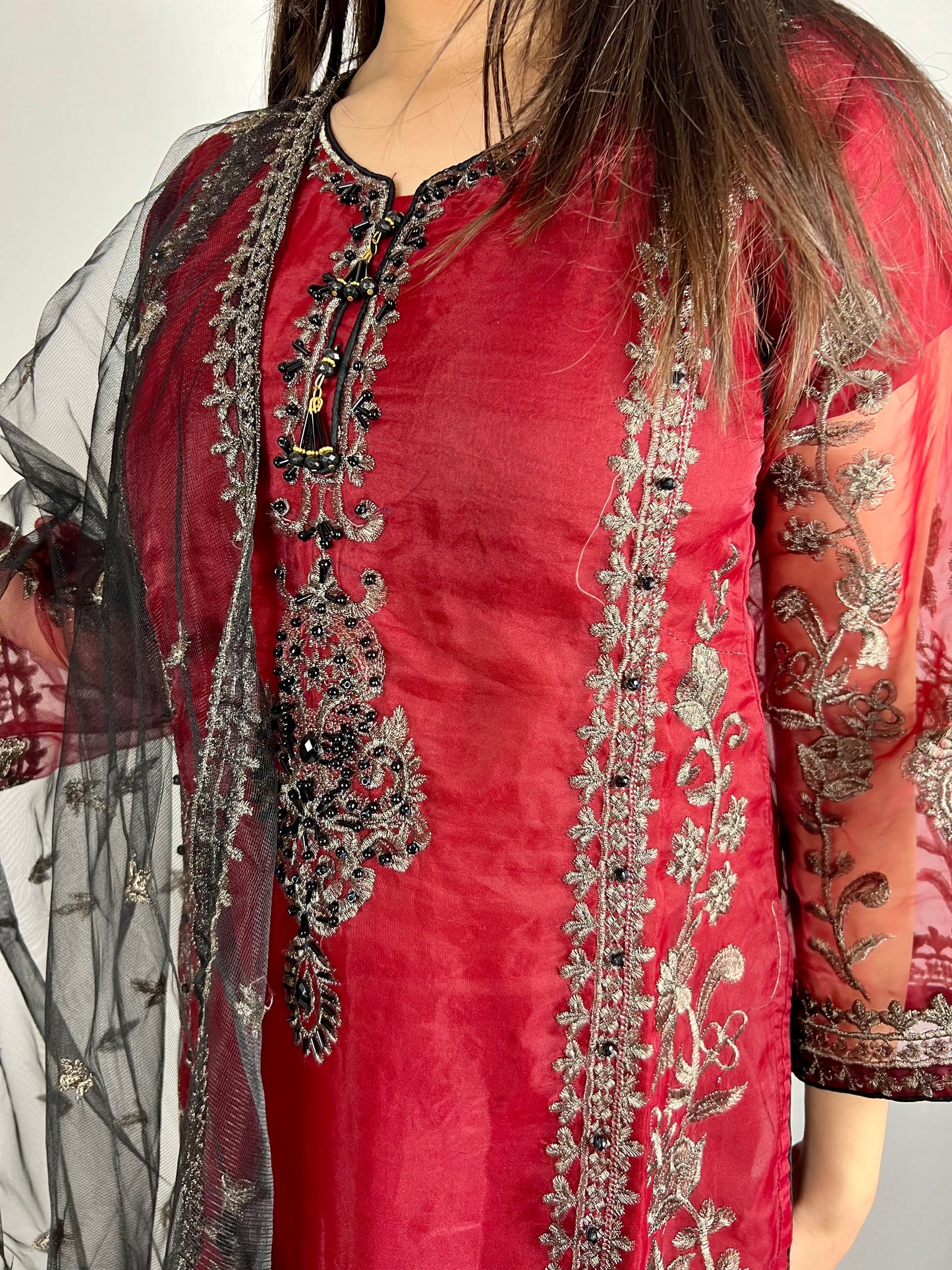 Red and Black Zardorzi Suit