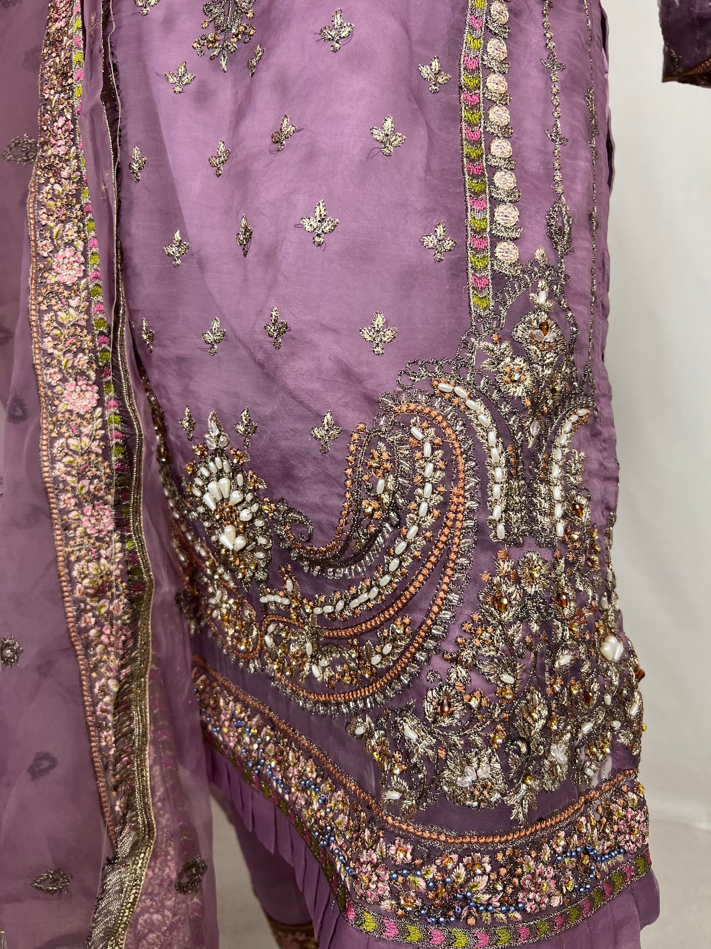 Orchid Purple Straight Cut Salwar Kameez