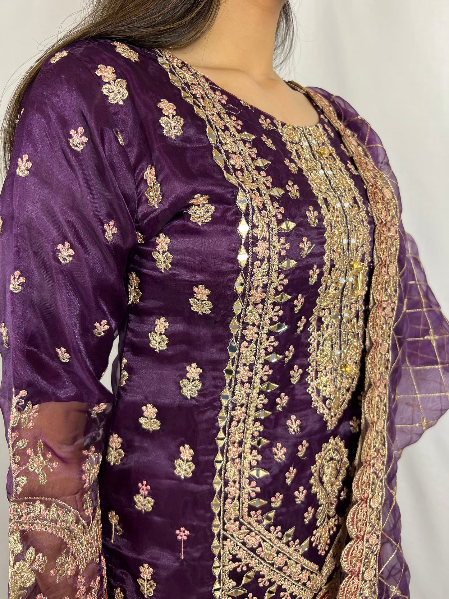 Royal Purple Embroidered Salwar Suit