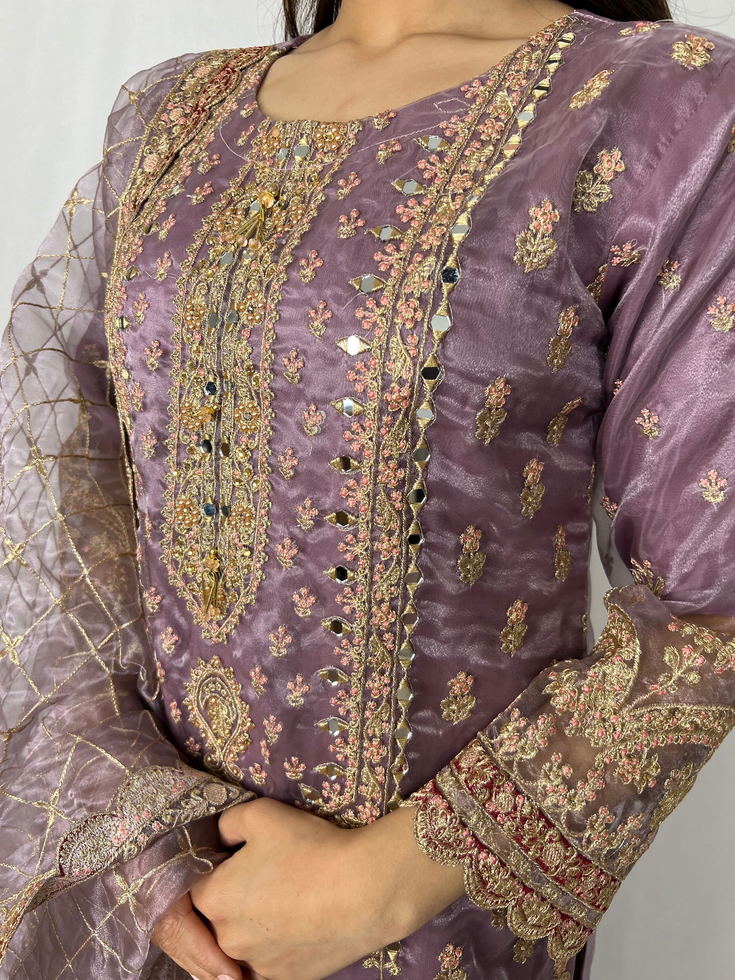 Light Purple Embroidered Salwar Suit