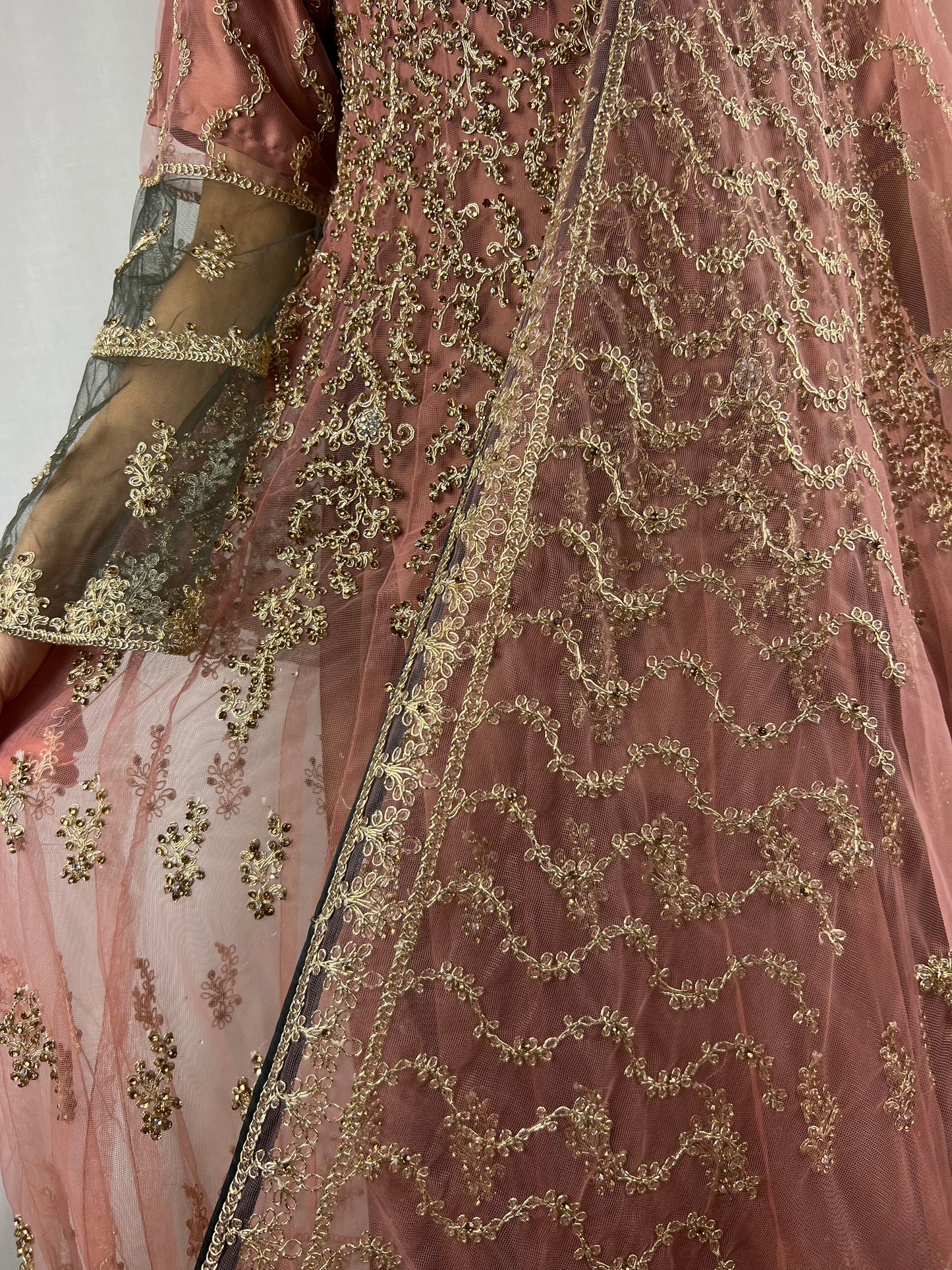 Mauve Pink Georgette Anarkali Dress
