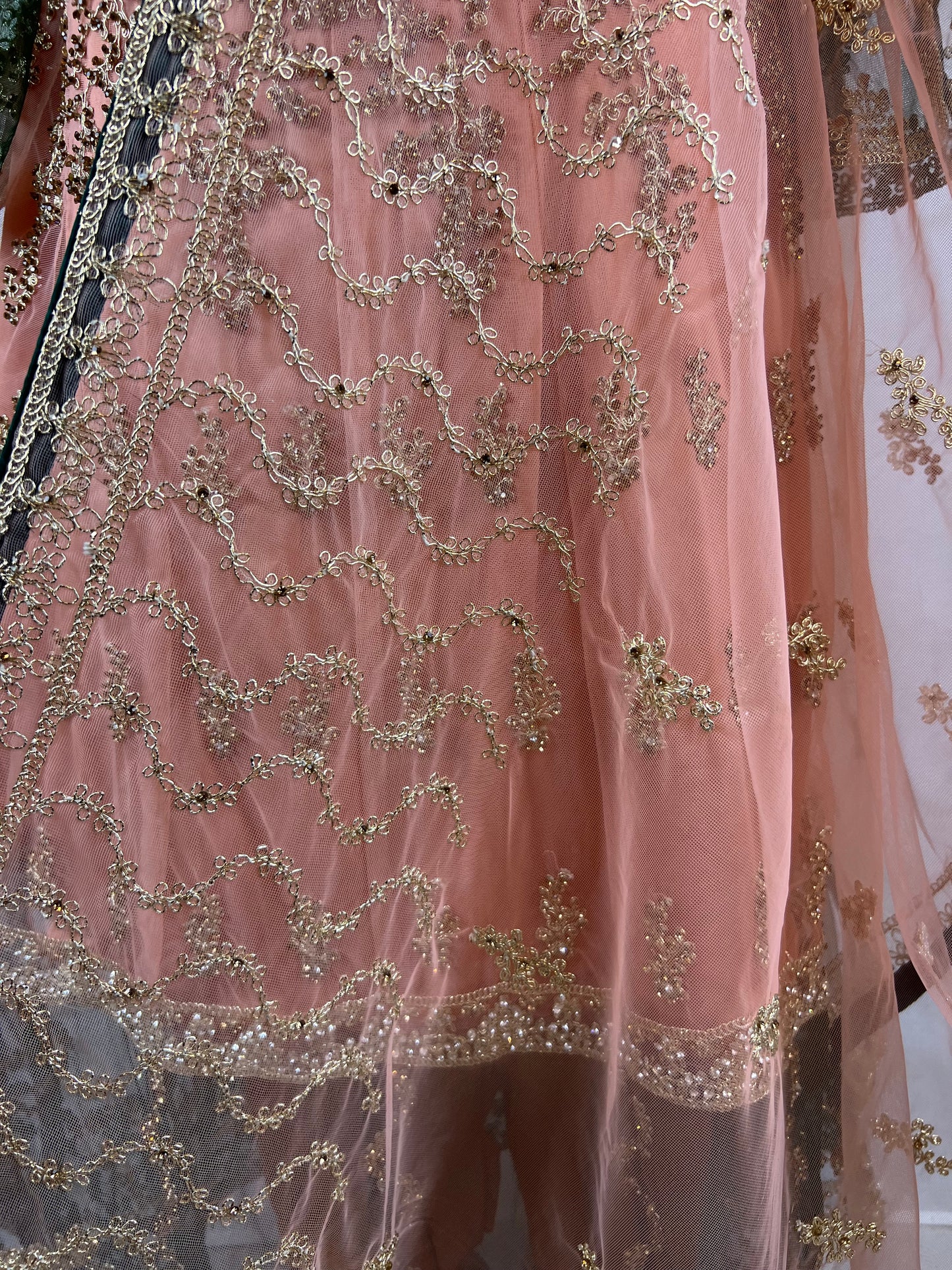 Peach Georgette Anarkali Dress