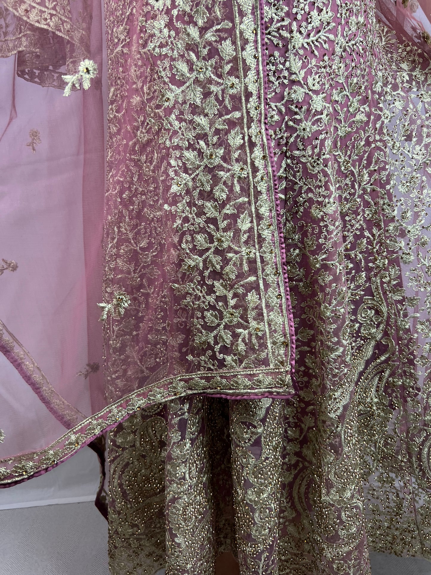Dark Mauve Anarkali Suit With Heavy Embroidery