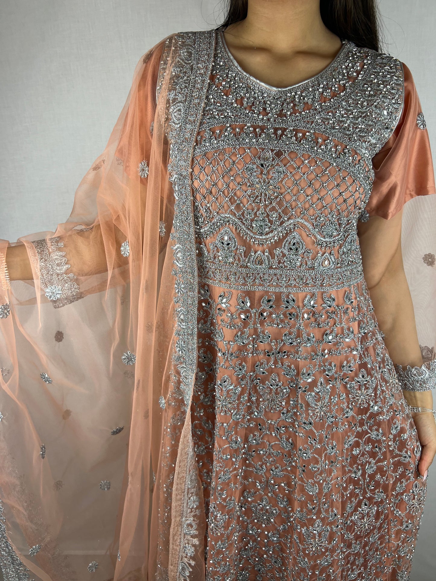 Peach Anarkali Dress