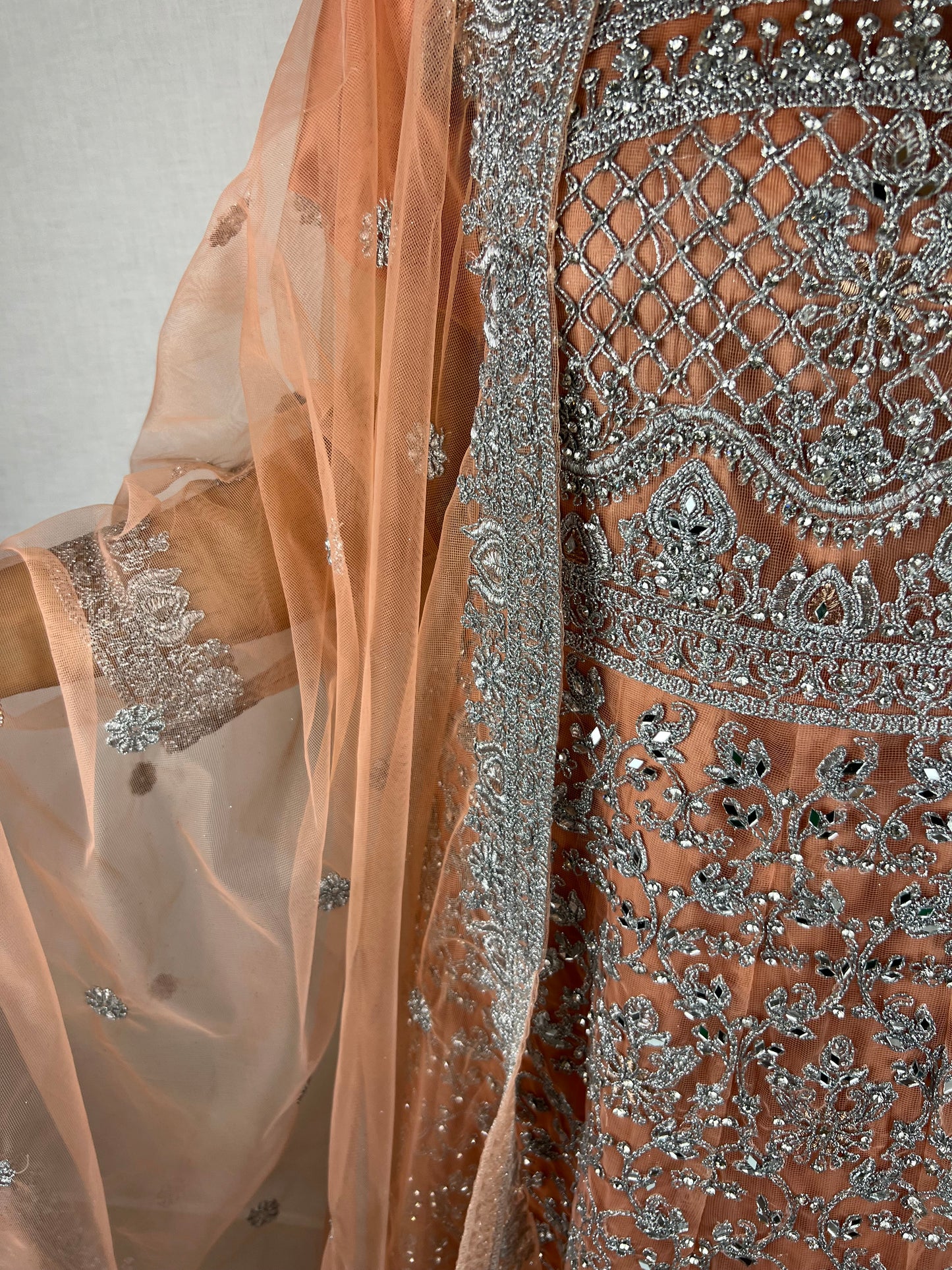 Peach Anarkali Dress