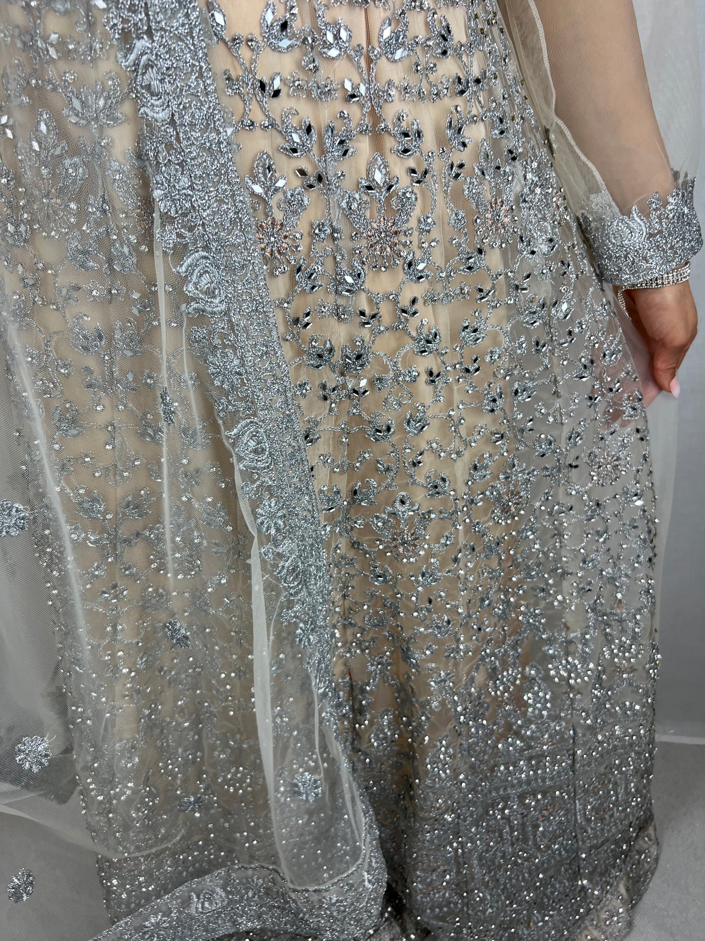 Cream Anarkali Dress