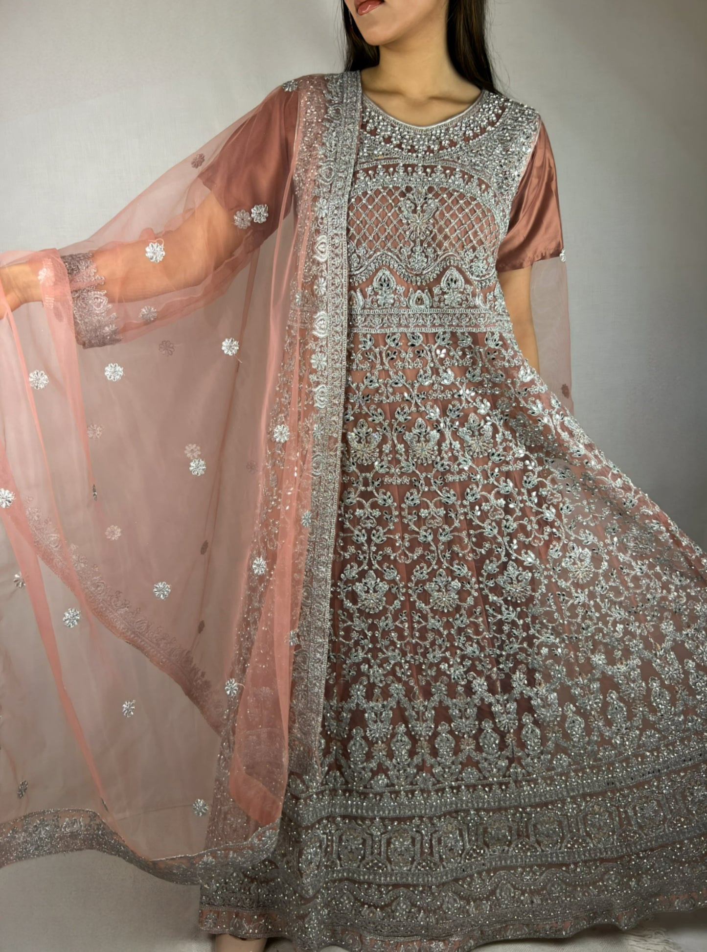 Mauve Anarkali Dress