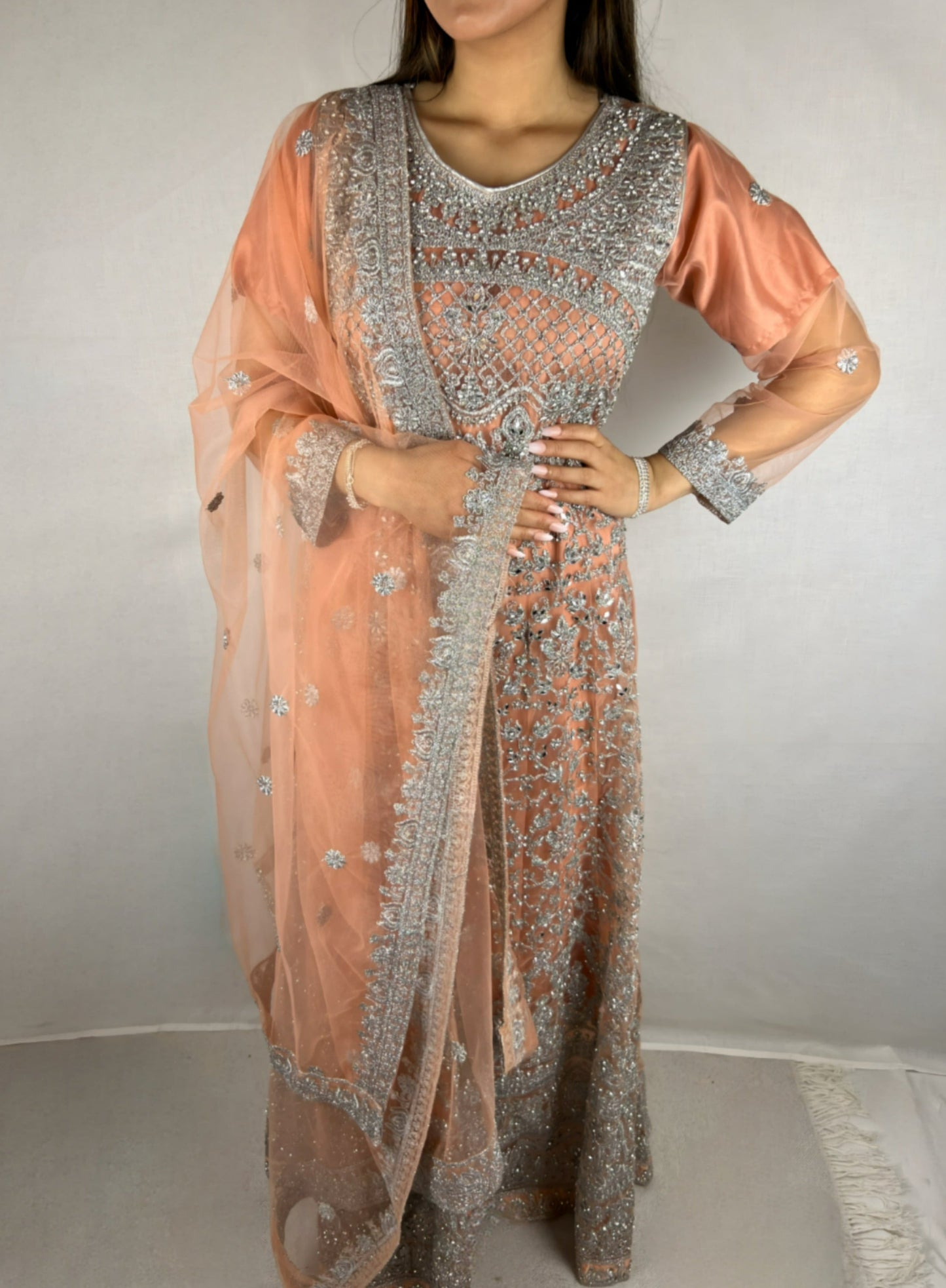 Peach Anarkali Dress