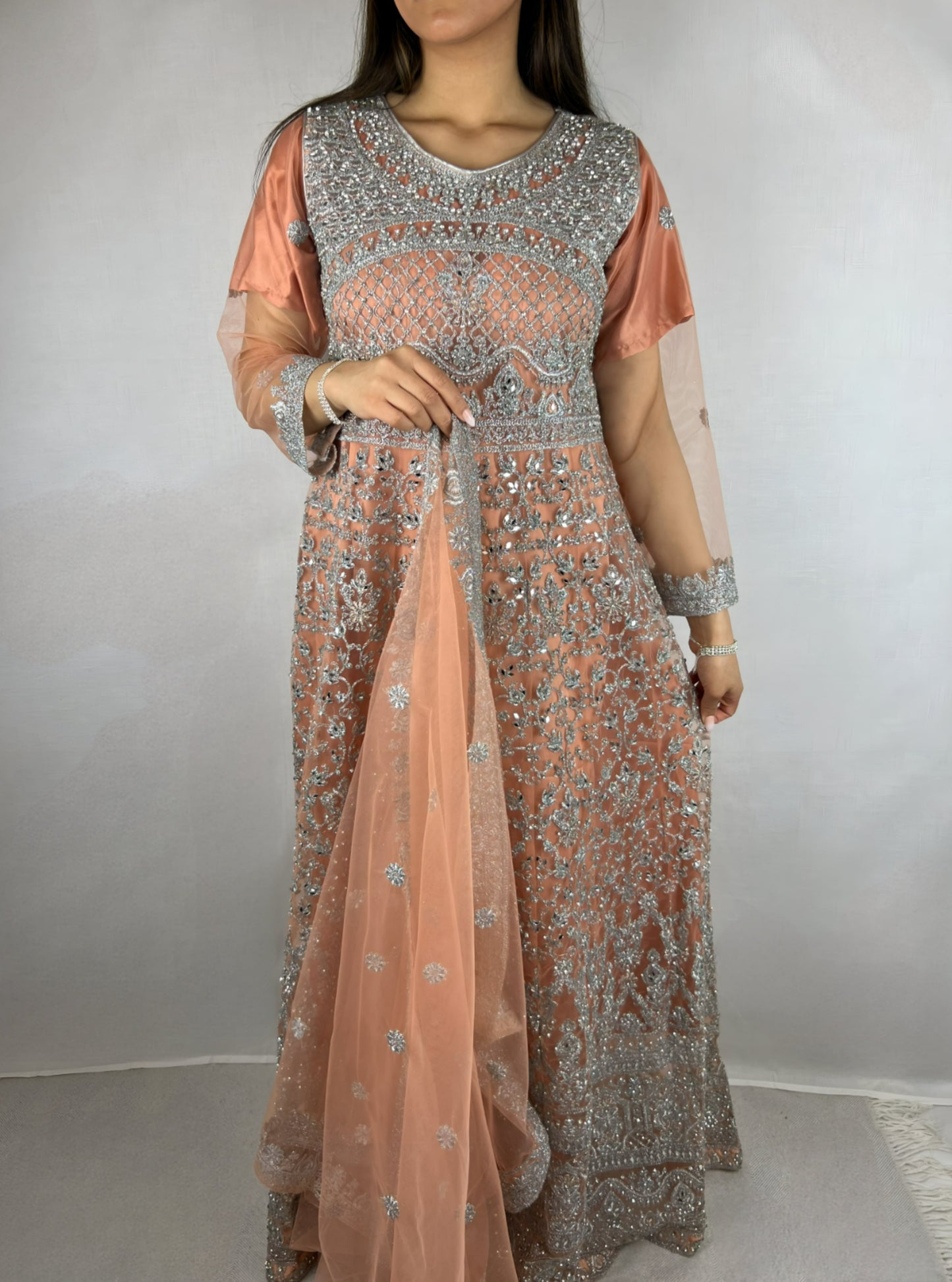 Peach Anarkali Dress