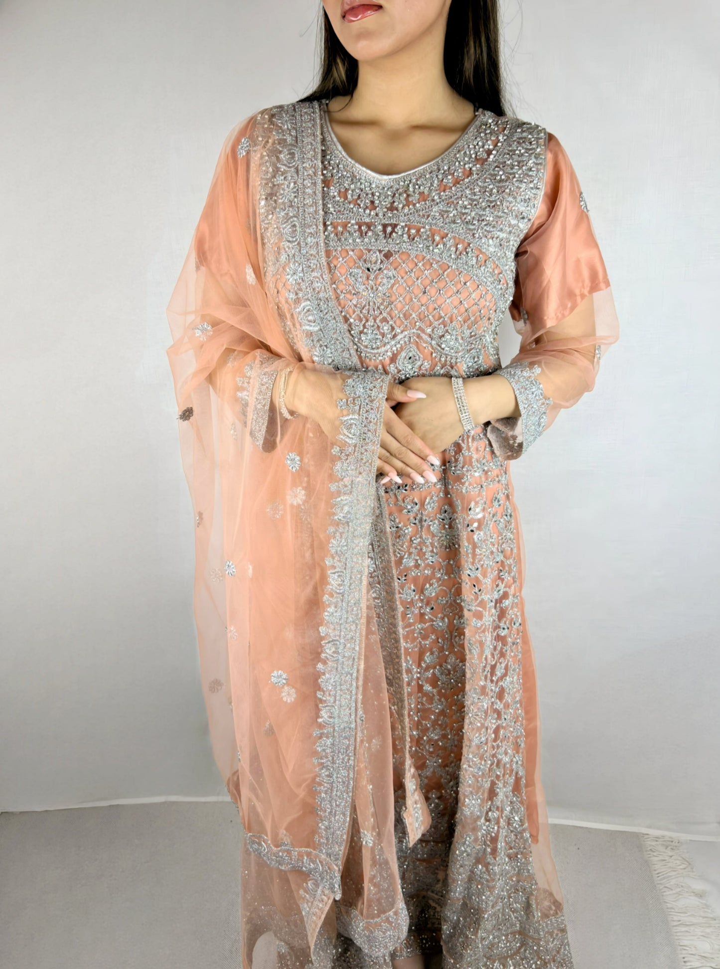 Peach Anarkali Dress