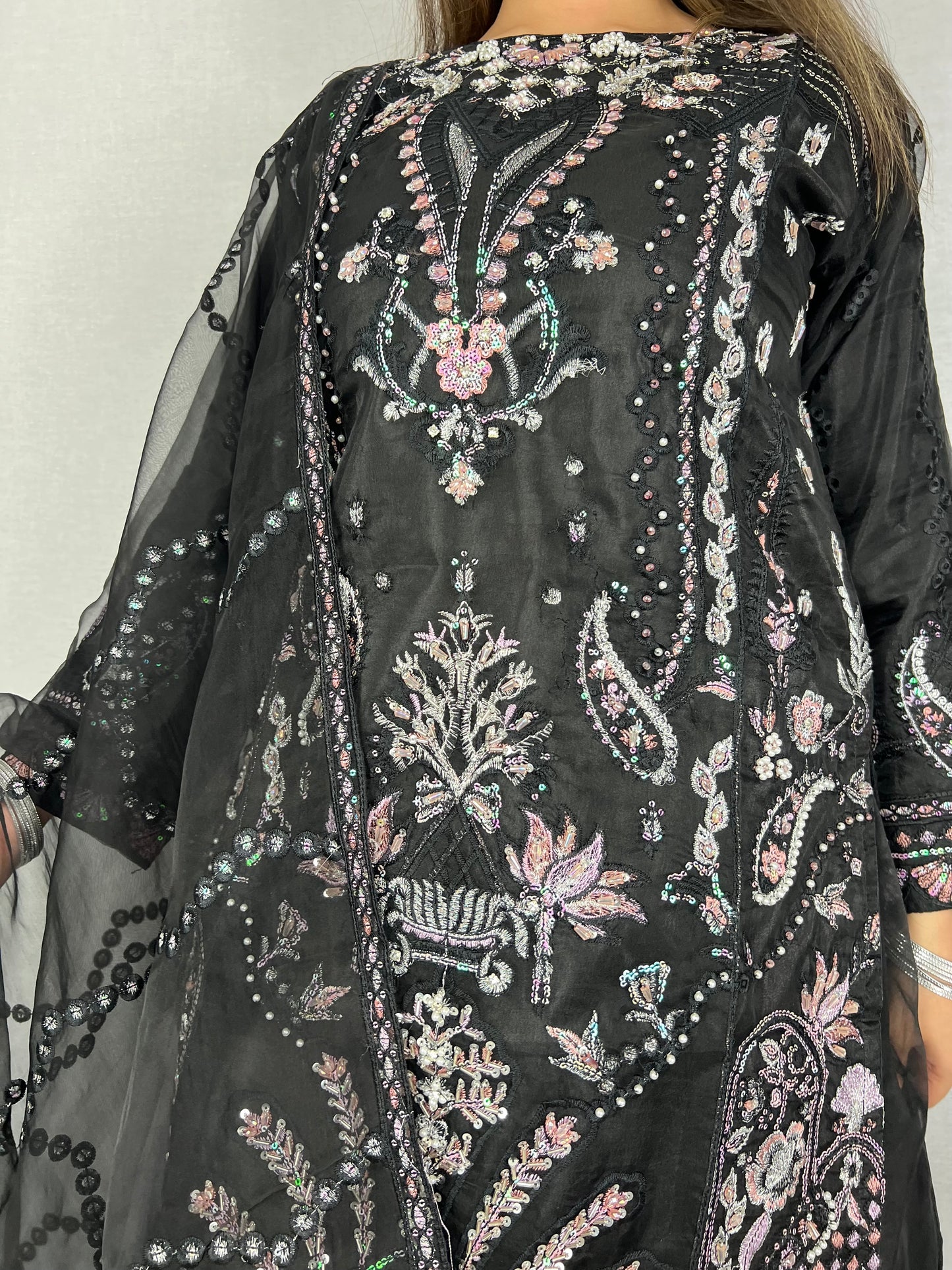 Midnight Black Palazzo Suit