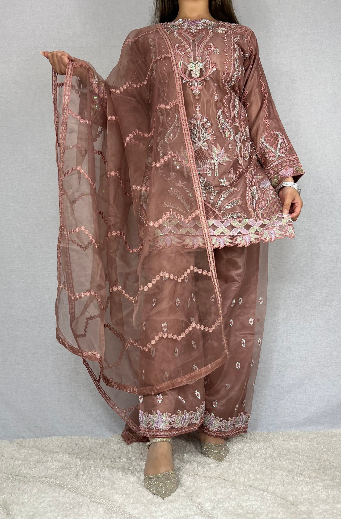 Pink Palazzo Suit