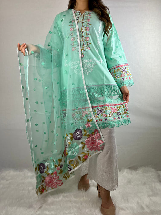 Mint Green Summer Salwar Suit