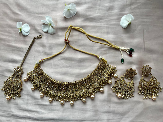 Light Gold & Bronze Jewellery Set