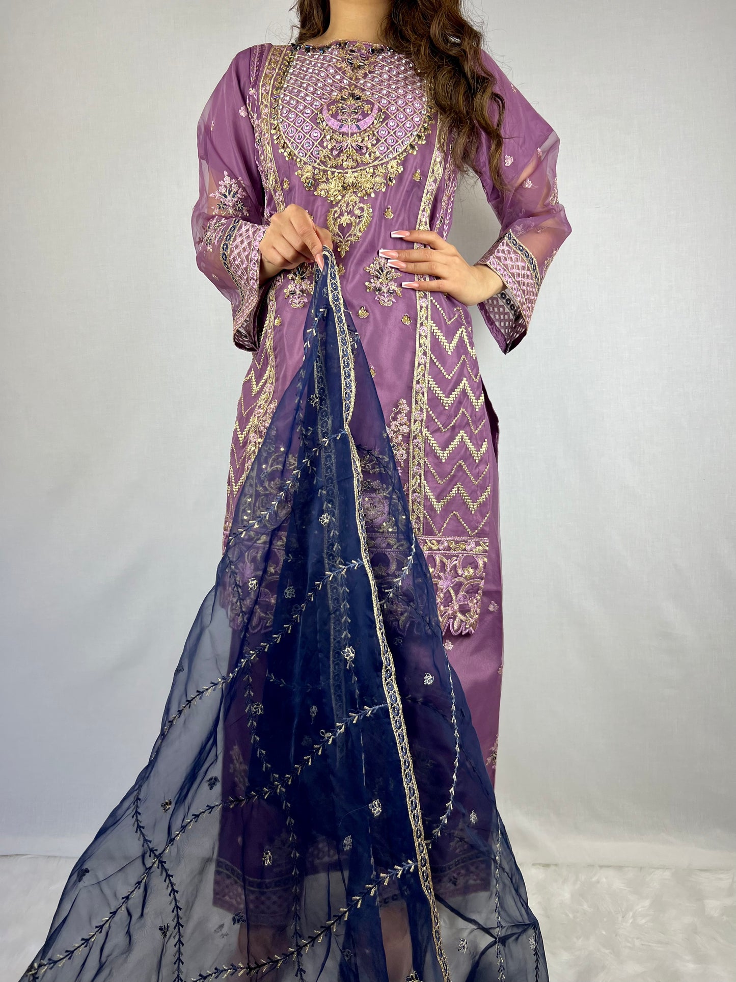 Royal Purple Sharara Suit
