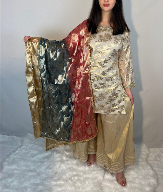 Gold & Multicoloured Sharara
