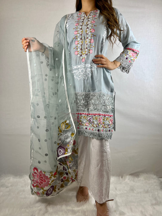 Light Grey Summer Salwar Suit