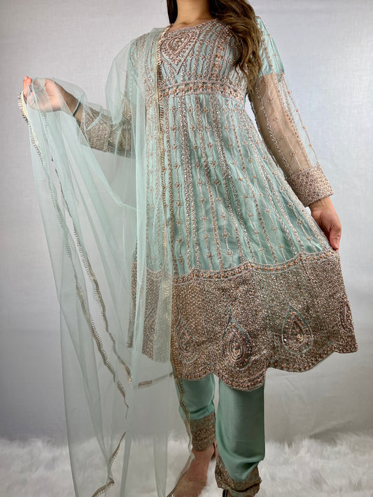 Baby Blue Anarkali Dress