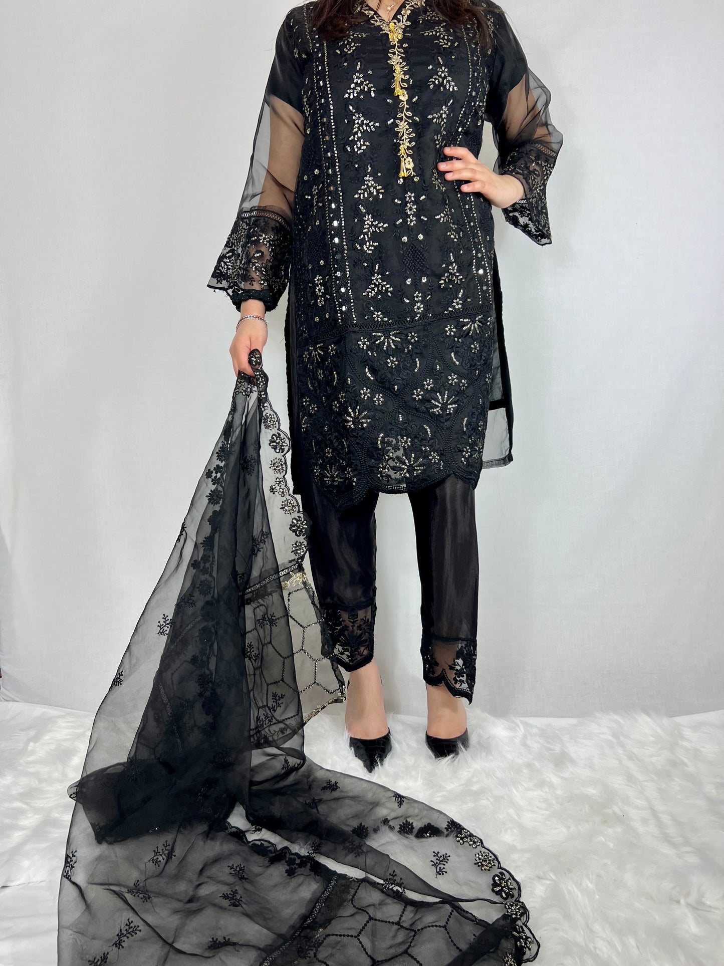 Black Zardozi Salwar Kameez