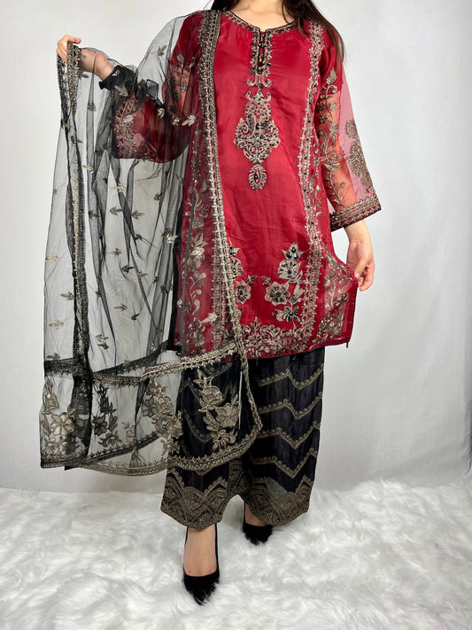 Red and Black Zardorzi Suit