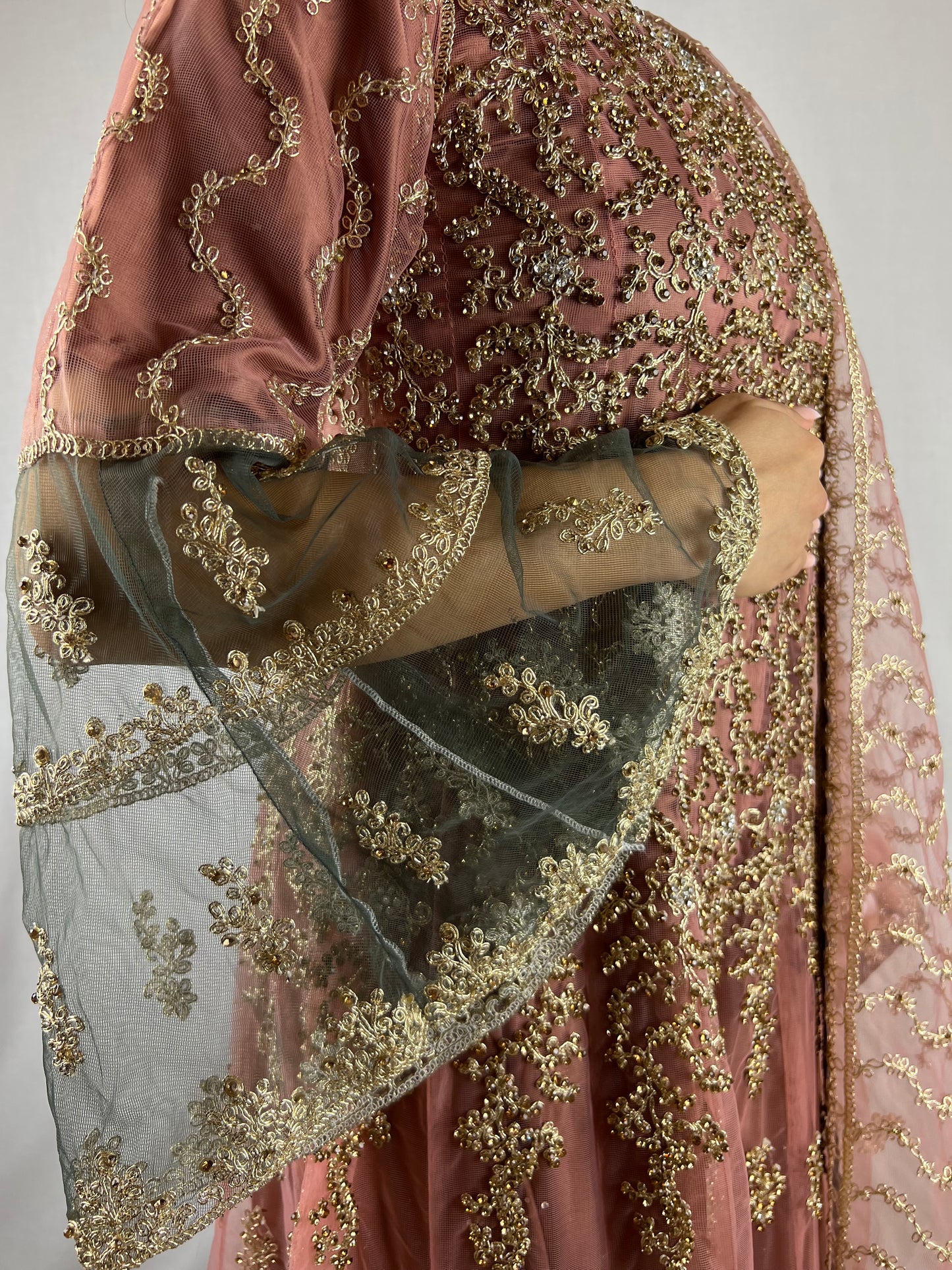 Mauve Pink Georgette Anarkali Dress