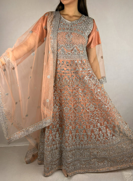 Peach Anarkali Dress